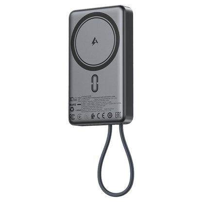 Външна безжична батерия Acefast M18, 10000mAh, 22.5W, PD + FQI, 1 x QI - 2 x USB-C, Черна