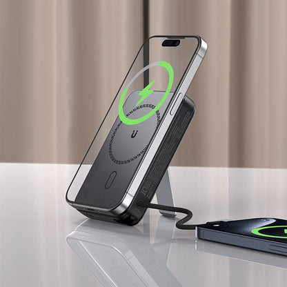 Външна батерия Wireless Acefast M24, 10000mAh, 22.5W, PD + FQI, 1 x QI - 2 x USB-C, Сивa