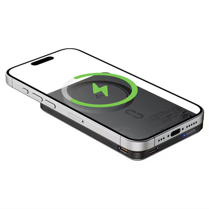 Външна батерия Wireless Acefast M30, 5000mAh, 20W, PD + FQI, 1 x QI - 2 x USB-C, Черна
