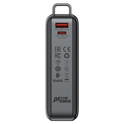 Външна батерия Acefast M4, 20000mAh, 67W, PD, 1 x USB-A - 2 x USB-C, Черна