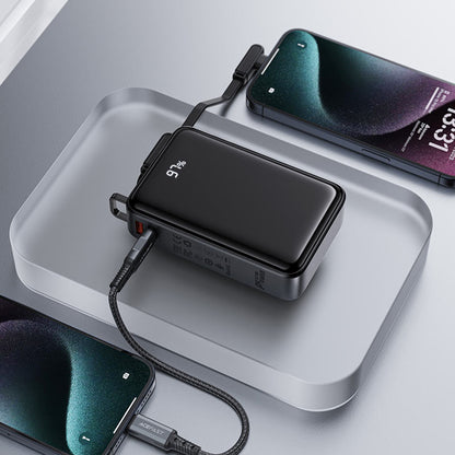 Външна батерия Acefast M4, 20000mAh, 67W, PD, 1 x USB-A - 2 x USB-C, Черна