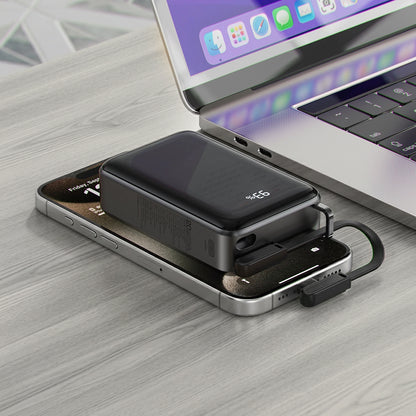 Външна батерия Acefast M4, 20000mAh, 67W, PD, 1 x USB-A - 2 x USB-C, Черна