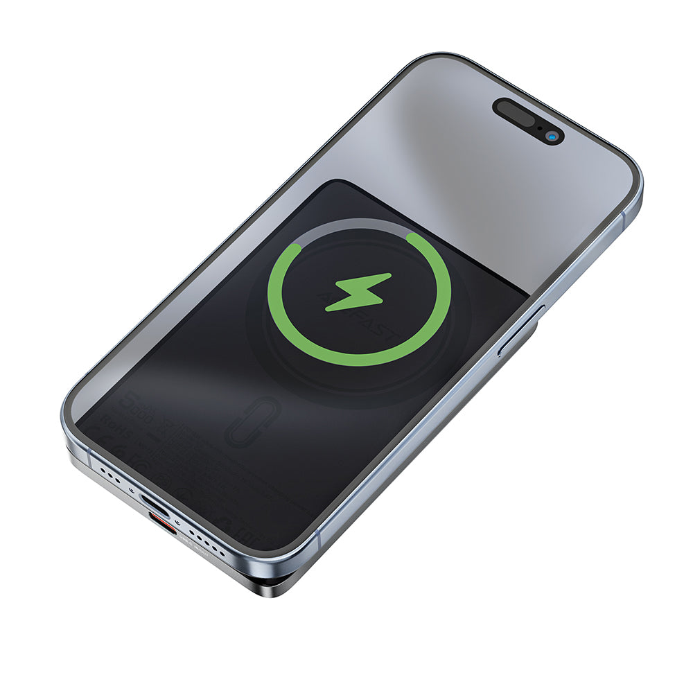 Външна батерия Wireless Acefast M8, 5000mAh, 18W, PD + FQI, 1 x QI - 1 x USB-C, Черна