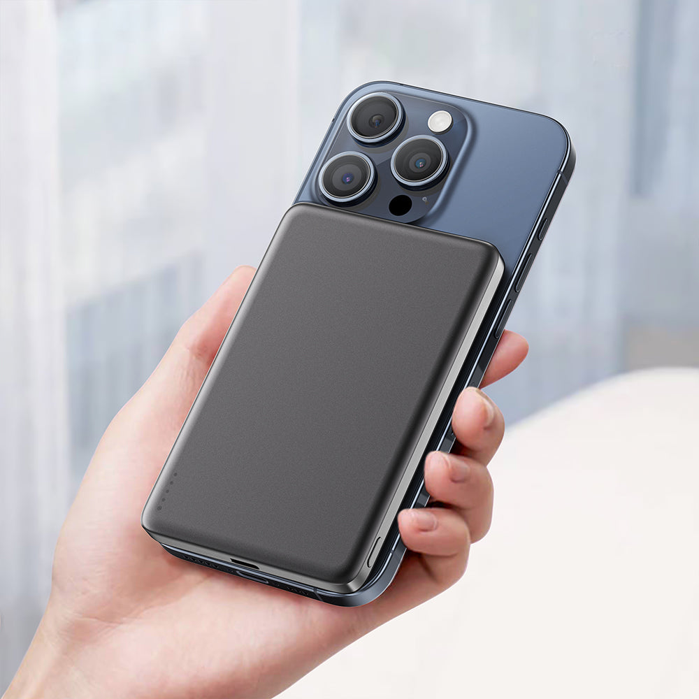 Външна батерия Wireless Acefast M8, 5000mAh, 18W, PD + FQI, 1 x QI - 1 x USB-C, Черна