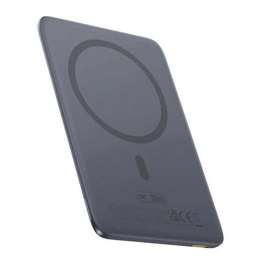Външна батерия Wireless Baseus PicoGo AM41, 5000mAh, 20W, PD + FQI, 1 x QI - 1 x USB-C, Сива P1007680C813-00