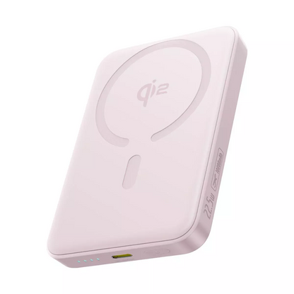 Външна батерия Wireless Baseus Enerfill FM12, 10000mAh, 22.5W, PD + FQI, 1 x QI - 1 x USB-C, Розова E0028502