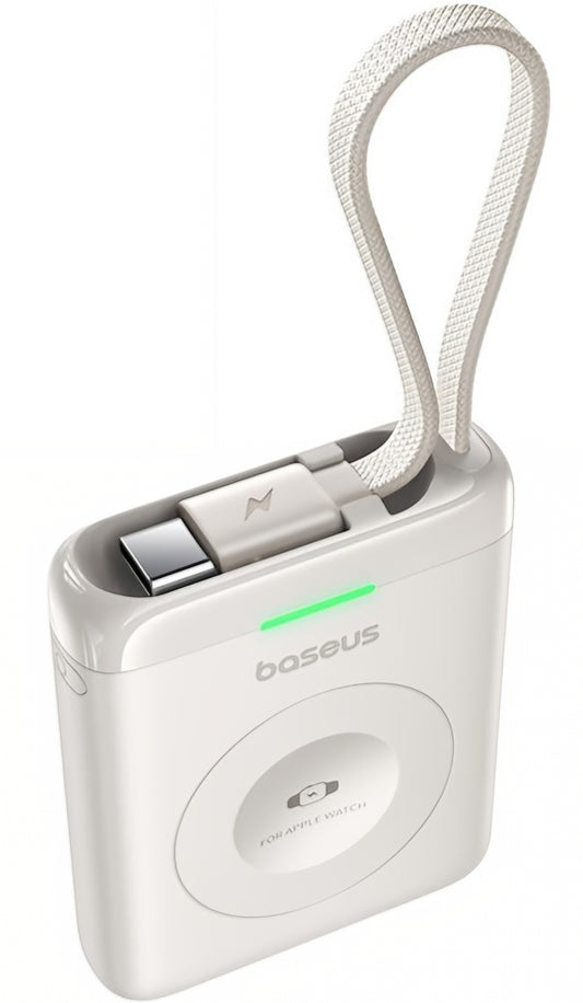 Безжична външна батерия Baseus EnerFill FW11, 1640mAh, 5W, 1 x QI, бяла E0205302