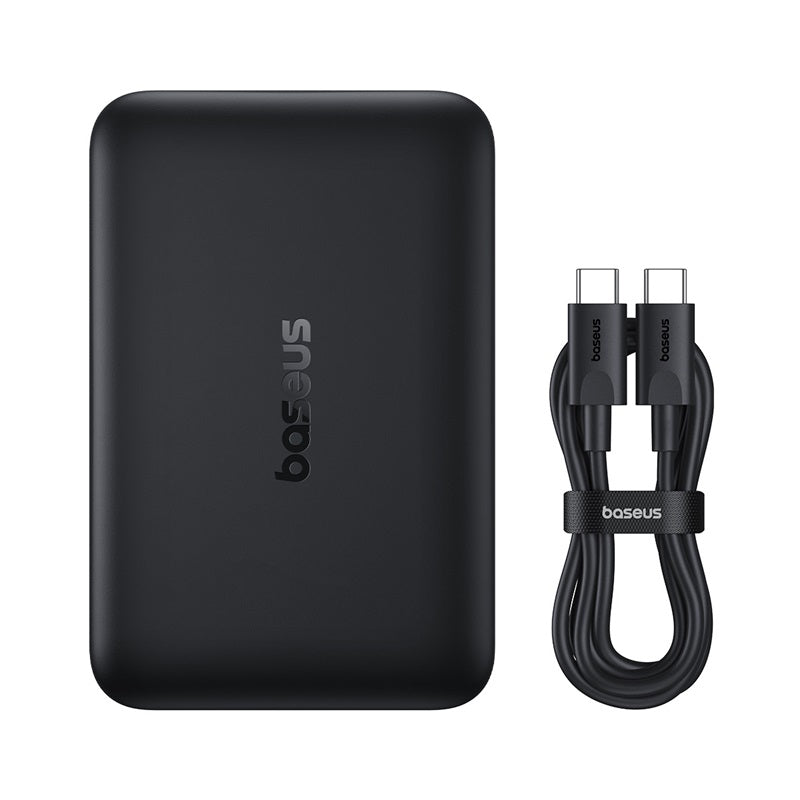 Безжичен външен акумулатор Baseus EnerFill FM11, 10000mAh, 30W, PD + FQI, 1 x QI - 1 x USB-C, Черен