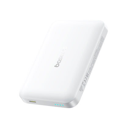 Безжичен външен акумулатор Baseus EnerFill FM11, 10000mAh, 30W, PD + FQI, 1 x QI - 1 x USB-C, бял