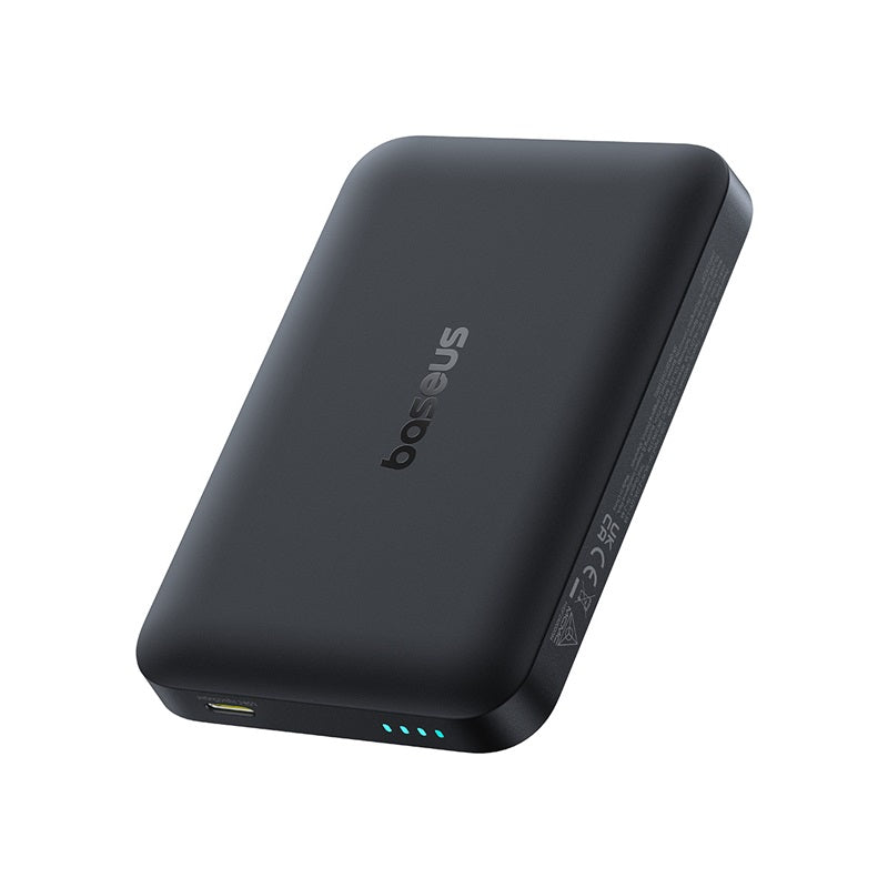 Безжичен външен акумулатор Baseus EnerFill FM11, 10000mAh, 30W, PD + FQI, 1 x QI - 1 x USB-C, Черен
