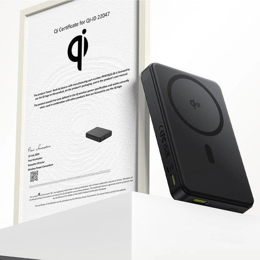 Външна безжична батерия Baseus Airpow2 Qi2, 10000mAh, 22.5W, QC + PD + FQI, 1 x QI - 1 x USB-A - 1 x USB-C, Черна P10080000123-00