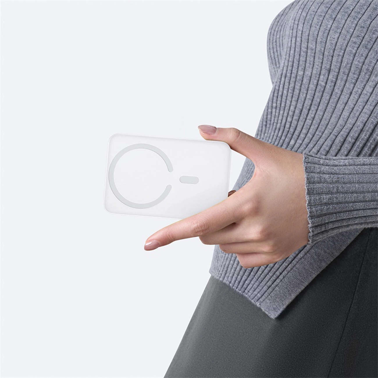 Външна батерия Wireless Baseus EnerFill FM11 Ultra-Mini, 10000mAh, 22.5W, PD + FQI, 1 x QI - 1 x USB-C, Бяла P1008210E213-00