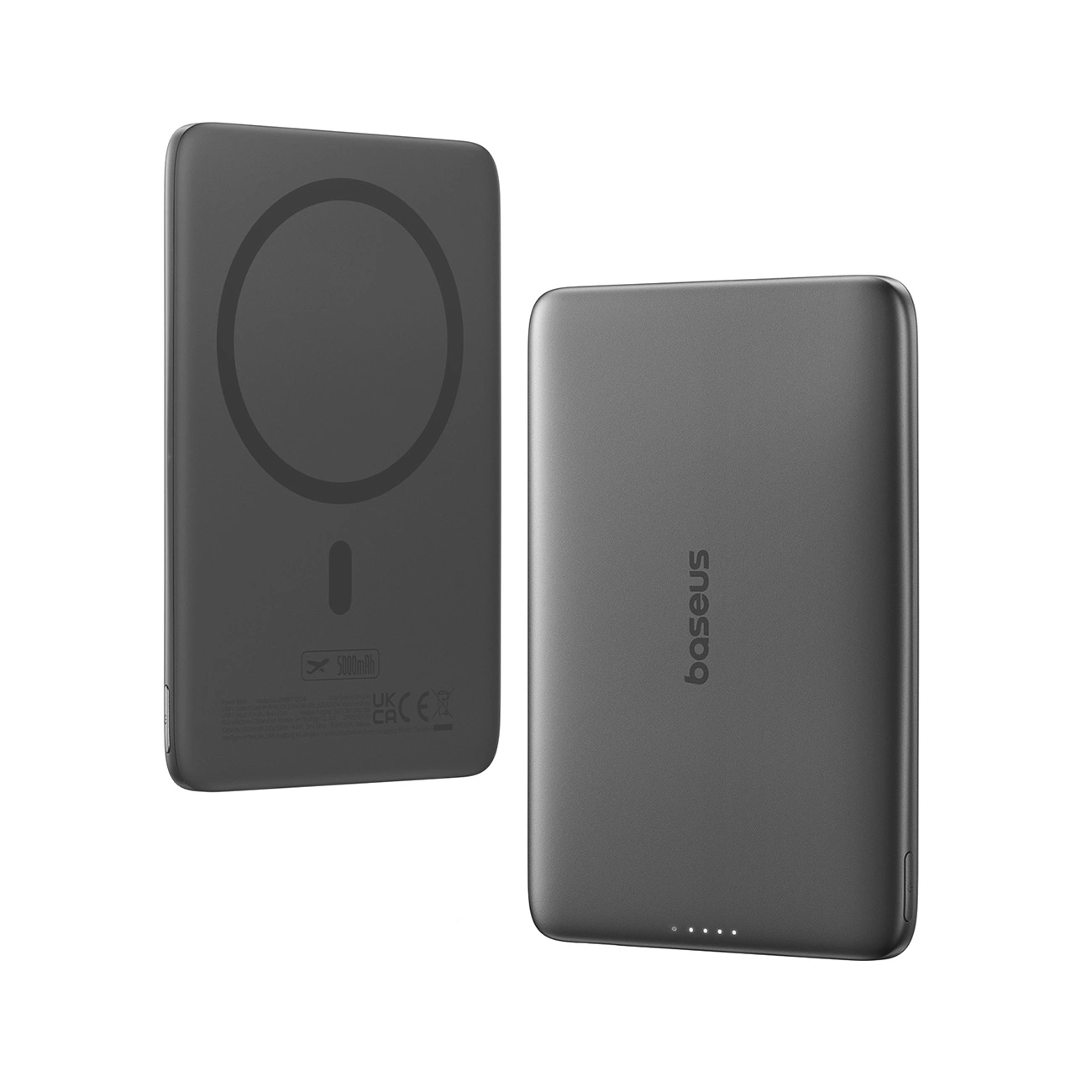Външна батерия Wireless Baseus PicoGo AM41, 5000mAh, 20W, PD + FQI, 1 x QI - 1 x USB-C, Черна
