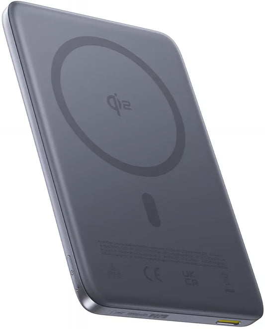 Външна батерия Wireless Baseus PicoGo AM41, 10000mAh, 27W, PD + FQI, 1 x QI - 1 x USB-C, Сива E0027200