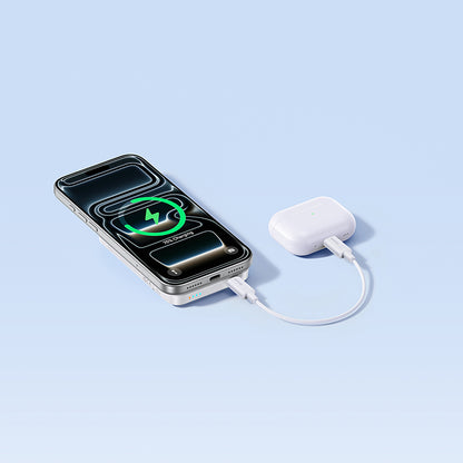 Безжичен външен акумулатор Baseus EnerFill FM11, 10000mAh, 30W, PD + FQI, 1 x QI - 1 x USB-C, бял