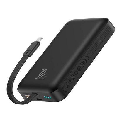 Външна батерия Wireless Baseus Magnetic Mini, 10000mAh, 30W, PD + FQI, 1 x QI - 2 x USB-C, Черна P1002210B113-00