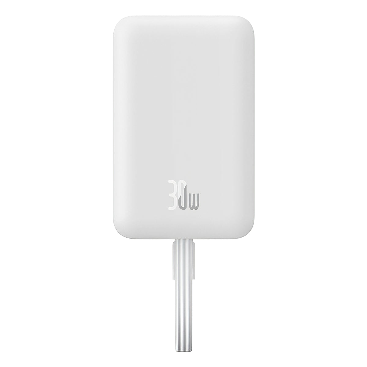 Външна безжична батерия Baseus Magnetic Mini, 10000mAh, 30W, PD + FQI, 1 x QI - 2 x USB-C, Бяла P1002210B223-00