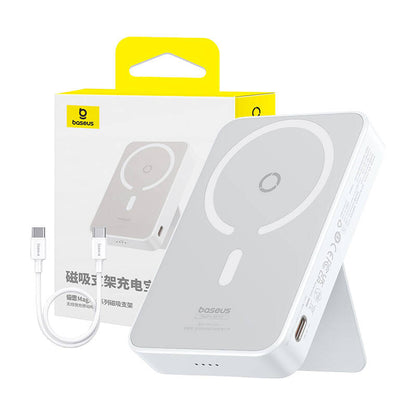 Външна батерия Wireless Baseus MagPro PPCXZ05, 5000mAh, 20W, PD + FQI, 1 x QI - 1 x USB-C, Бяла P10064101223-00
