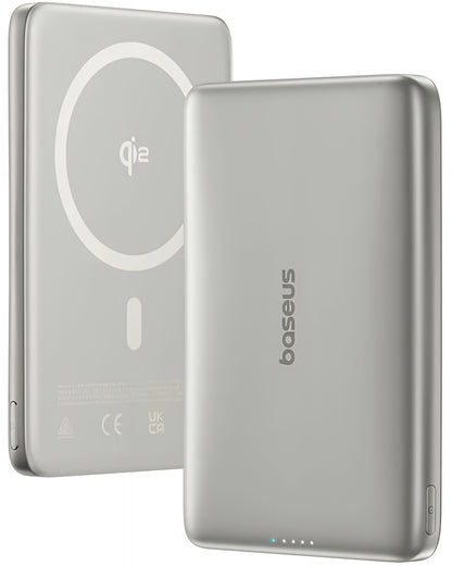 Външна батерия Wireless Baseus PicoGo AM41, 10000mAh, 27W, PD + FQI, 1 x QI - 1 x USB-C, Бежов E0027203