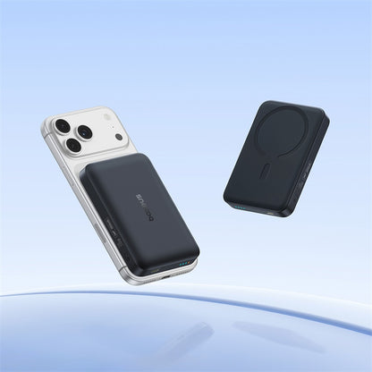 Безжичен външен акумулатор Baseus EnerFill FM11, 10000mAh, 30W, PD + FQI, 1 x QI - 1 x USB-C, Черен