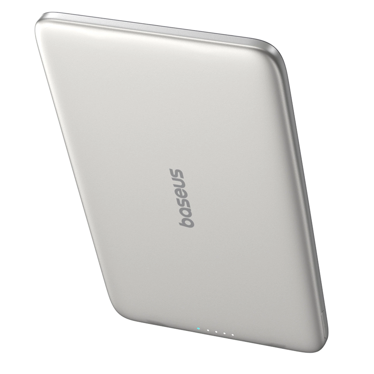 Външна батерия Wireless Baseus PicoGo AM41, 5000mAh, 20W, PD + FQI, 1 x QI - 1 x USB-C, Бежов