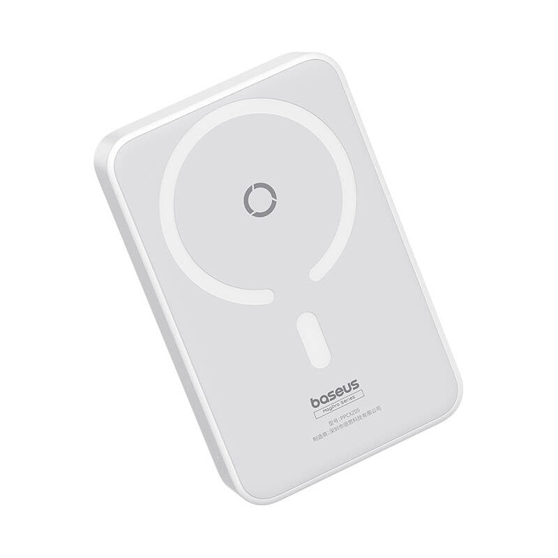 Външна батерия Wireless Baseus MagPro PPCXZ05, 5000mAh, 20W, PD + FQI, 1 x QI - 1 x USB-C, Бяла P10064101223-00