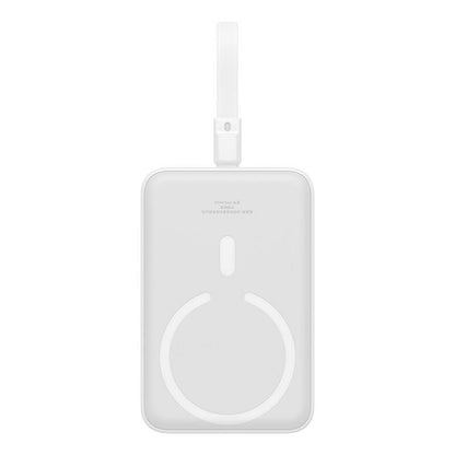 Външна безжична батерия Baseus Magnetic Mini, 10000mAh, 20W, PD + FQI, 1 x Lightning - 1 x QI - 1 x USB-C, Бяла P10022109223-00