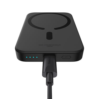 Външна батерия Wireless Baseus Mini Air, 6000mAh, 20W, PD + FQI, 1 x QI - 1 x USB-C, Черна P10059002113-00