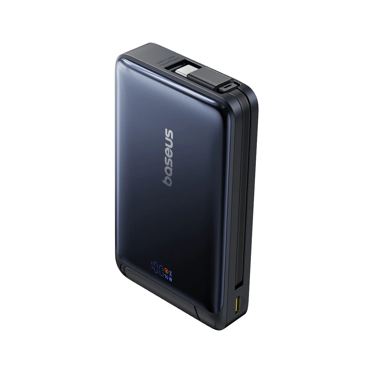 Външна безжична батерия Baseus Nomos, 10000mAh, 45W, PD + FQI, 1 x QI - 2 x USB-C, Черна P10078800123-00
