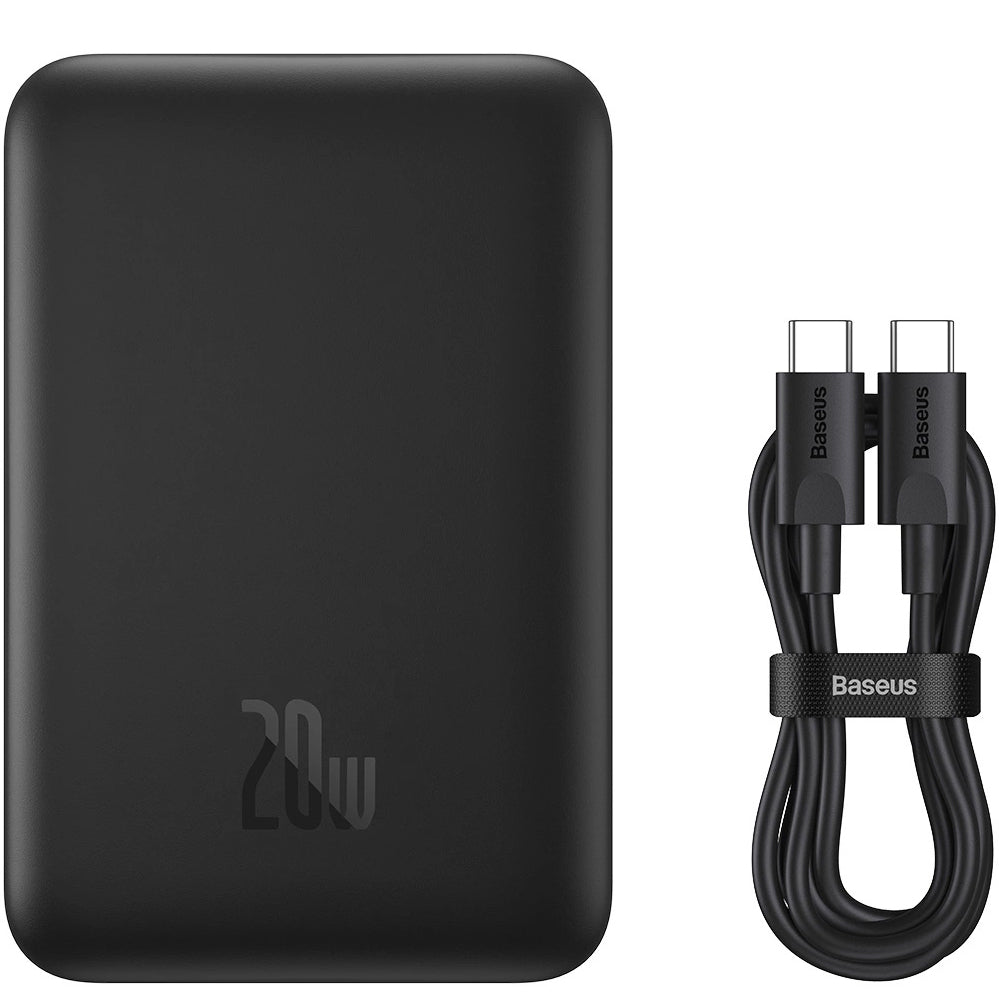 Външна Батерия Wireless Baseus Magnetic Mini, 10000mAh, 20W, PD + FQI, 1 x QI - 1 x USB-C, Черна PPCX070001