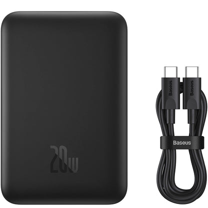 Външна Батерия Wireless Baseus Magnetic Mini, 10000mAh, 20W, PD + FQI, 1 x QI - 1 x USB-C, Черна PPCX070001