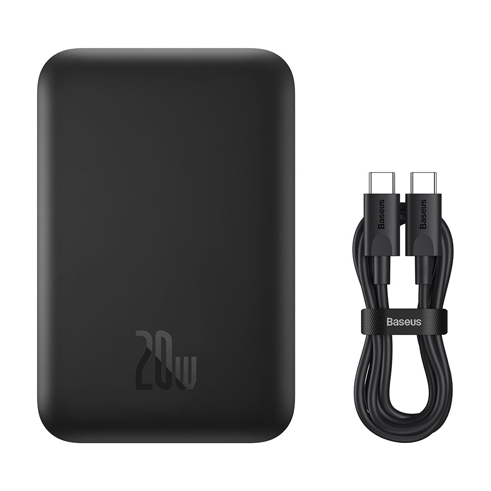 Външна батерия Wireless Baseus Mini Air, 6000mAh, 20W, PD + FQI, 1 x QI - 1 x USB-C, Черна P10059002113-00