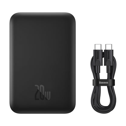 Външна батерия Wireless Baseus Mini Air, 6000mAh, 20W, PD + FQI, 1 x QI - 1 x USB-C, Черна P10059002113-00