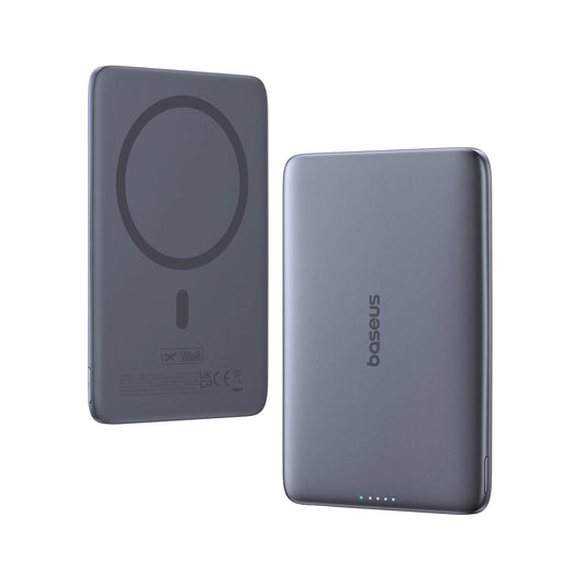 Външна батерия Wireless Baseus PicoGo AM41, 5000mAh, 20W, PD + FQI, 1 x QI - 1 x USB-C, Сива P1007680C813-00