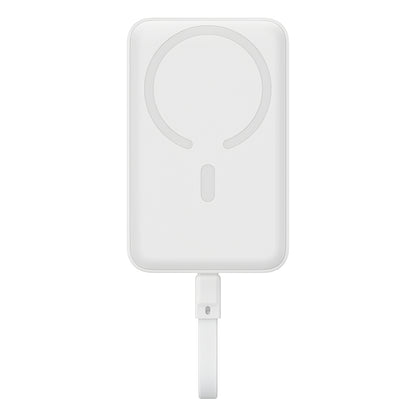 Външна безжична батерия Baseus Magnetic Mini, 10000mAh, 30W, PD + FQI, 1 x QI - 2 x USB-C, Бяла P1002210B223-00