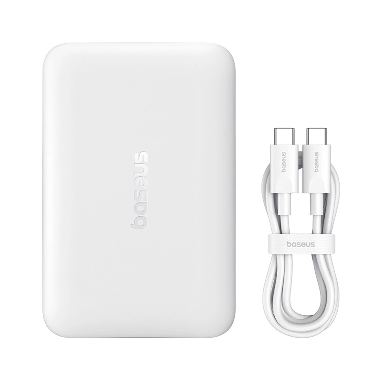 Външна батерия Wireless Baseus EnerFill FM11 Ultra-Mini, 10000mAh, 22.5W, PD + FQI, 1 x QI - 1 x USB-C, Бяла P1008210E213-00