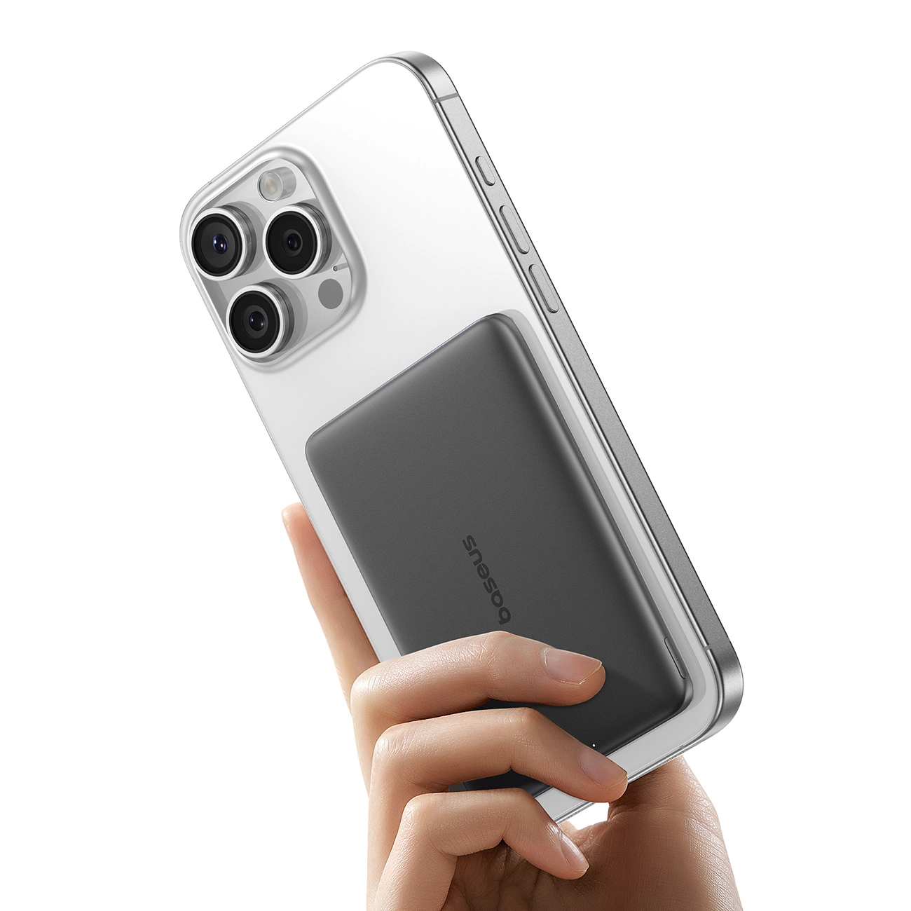 Външна батерия Wireless Baseus PicoGo AM41, 5000mAh, 20W, PD + FQI, 1 x QI - 1 x USB-C, Черна