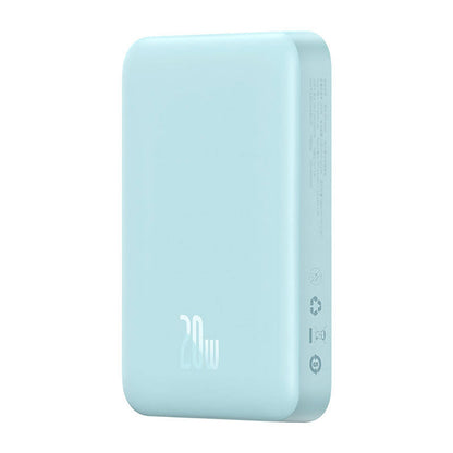 Външна батерия Wireless Baseus Magnetic Mini, 10000mAh, 20W, PD + FQI, 1 x QI - 1 x USB-C, Синя PPCX110103