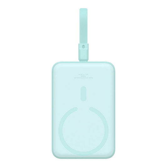 Външна батерия Wireless Baseus Magnetic Mini, 10000mAh, 20W, PD + FQI, 1 x Lightning - 1 x QI - 1 x USB-C, Зелен P10022109333-00