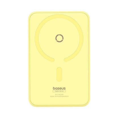 Външна батерия Wireless Baseus MagPro PPCXZ05, 5000mAh, 20W, PD + FQI, 1 x QI - 1 x USB-C, Жълта P10064101Y23-00