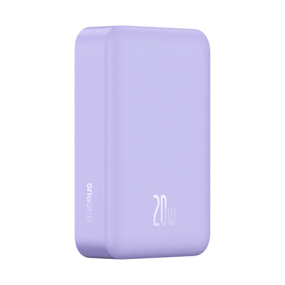 Външна батерия Wireless Baseus Magnetic Mini, 20000mAh, 20W, PD + FQI, 1 x QI - 1 x USB-C, Лилав PPCX150005