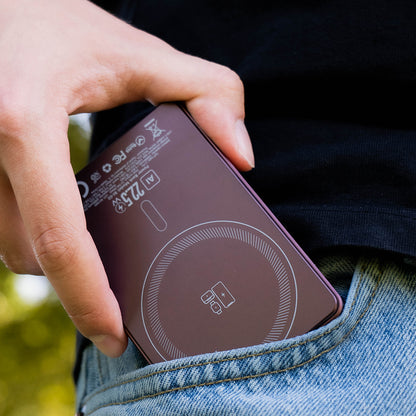Безжична външна батерия Blavec BJ-03 Slim, 10000 mAh, 22,5 W, PD + FQI, 1 x QI - 1 x USB-C, лилава