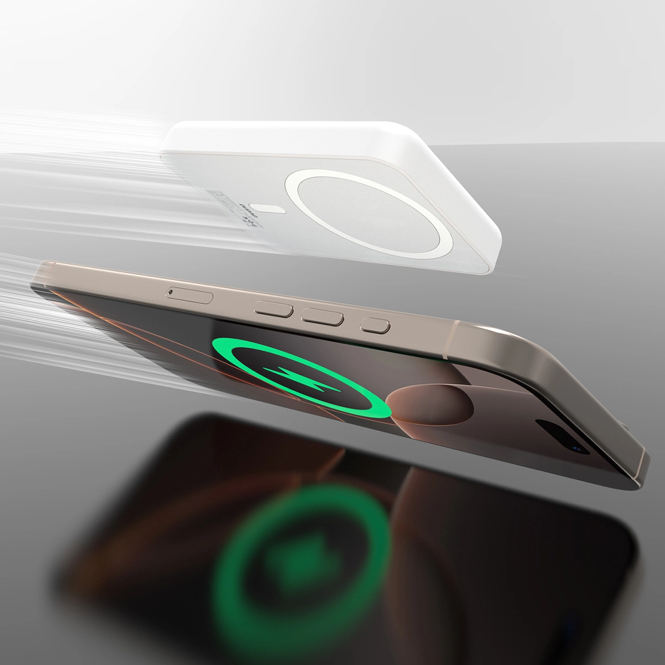 Външна батерия Wireless Dudao K26s, 5000mAh, 20W, PD + FQI, 1 x QI - 1 x USB-C, Бяла