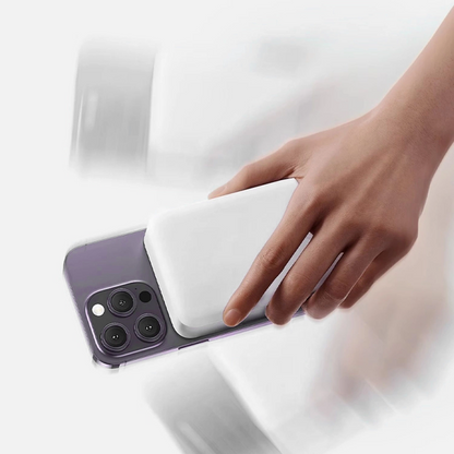 Външна батерия Wireless Dudao K26s, 5000mAh, 20W, PD + FQI, 1 x QI - 1 x USB-C, Бяла