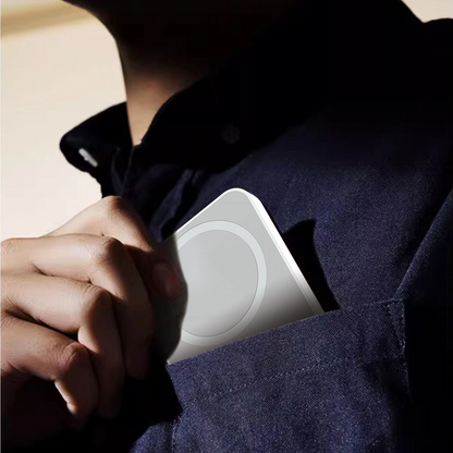 Външна батерия Wireless Dudao K26s, 5000mAh, 20W, PD + FQI, 1 x QI - 1 x USB-C, Бяла