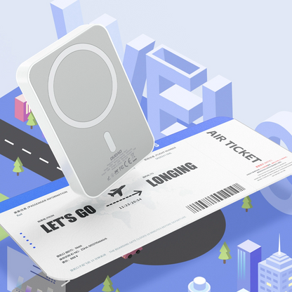 Външна батерия Wireless Dudao K26s, 5000mAh, 20W, PD + FQI, 1 x QI - 1 x USB-C, Бяла