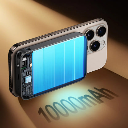 Външна батерия Wireless Joyroom JR-PBM02, 10000mAh, 22.5W, PD + FQI, 1 x QI - 2 x USB-C, Черна