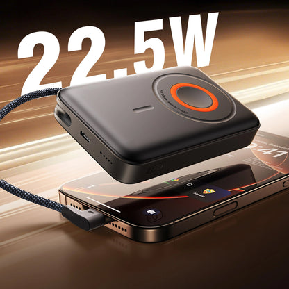 Външна батерия Wireless Joyroom JR-PBM02, 10000mAh, 22.5W, PD + FQI, 1 x QI - 2 x USB-C, Черна