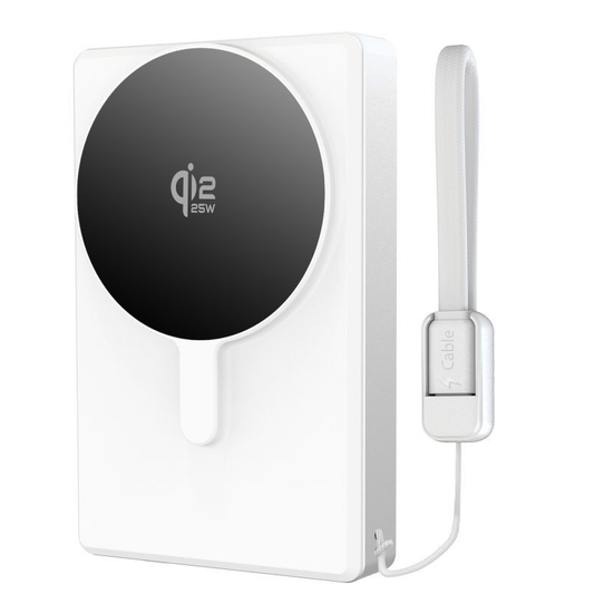 Безжична външна батерия Tech-Protect PB40 LifeMag, 10000mAh, 25W, PD + FQI, 1 x QI - 1 x USB-C, Сребриста