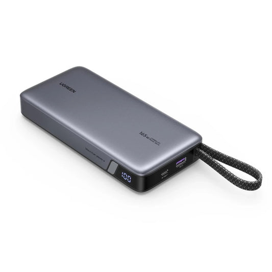 Външна батерия UGREEN PB726 (55995B), 25000mAh, 165W, QC + PD, 1 x USB-A - 3 x USB-C, Сив